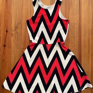 Geometric A-line Cut Out Dress
